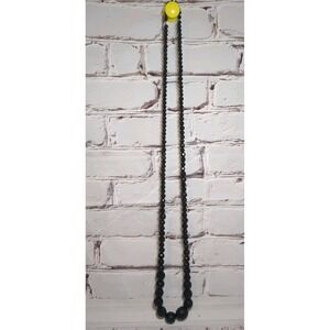 Vintage Double strand black faceted Plastic bead Memory bracelet & Necklace‎ Set